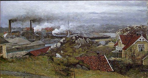 View of Vigsnes at Karmøy, 1883, Fredrik Kolstø