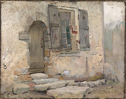 House Wall in Grez, 1882, Fredrik Kolstø