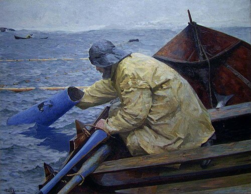 Salmon Fishing, 1892, Fredrik Kolstø