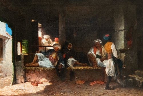 Café à Constantine, 1868, Pierre Edmond Alexandre Hédoui
