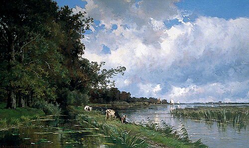 La vue de la ville de Dordrecht, 1883, Edmond De Schampheleer