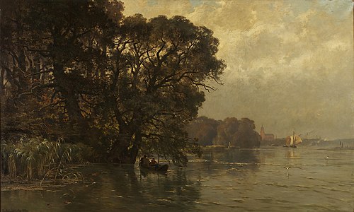 Die Schelde bei Wettern (Belgien), 1880, Edmond De Schampheleer