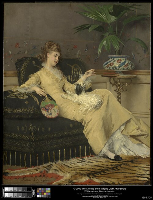 Woman in Yellow, 1875, Gustave Léonard de Jonghe