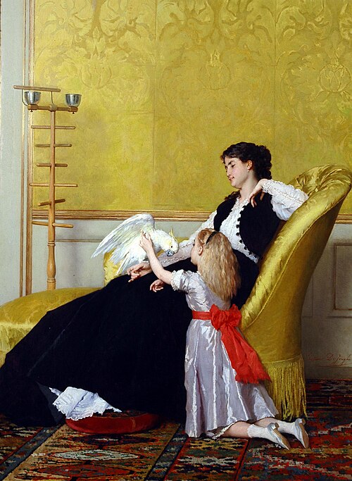 The Cockatoo, 1850, Gustave Léonard de Jonghe