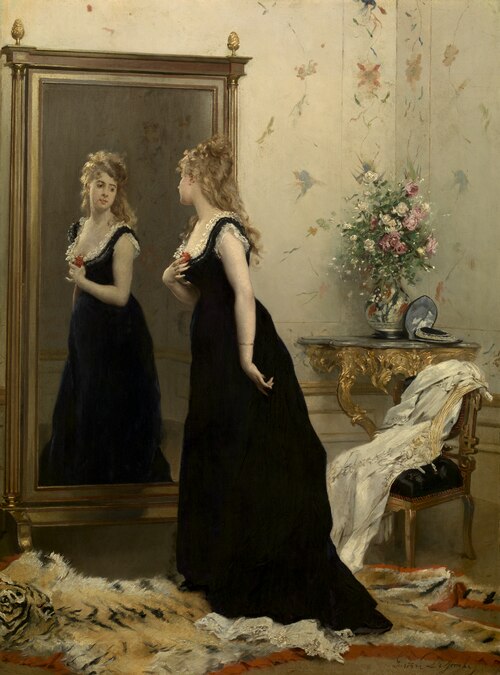 In Front of the Mirror, , Gustave Léonard de Jonghe