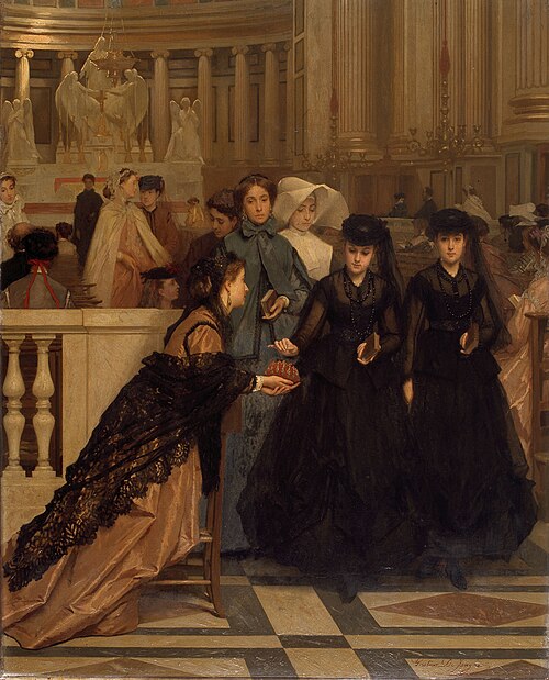 La Collecte de fonds, 1868, Gustave Léonard de Jonghe