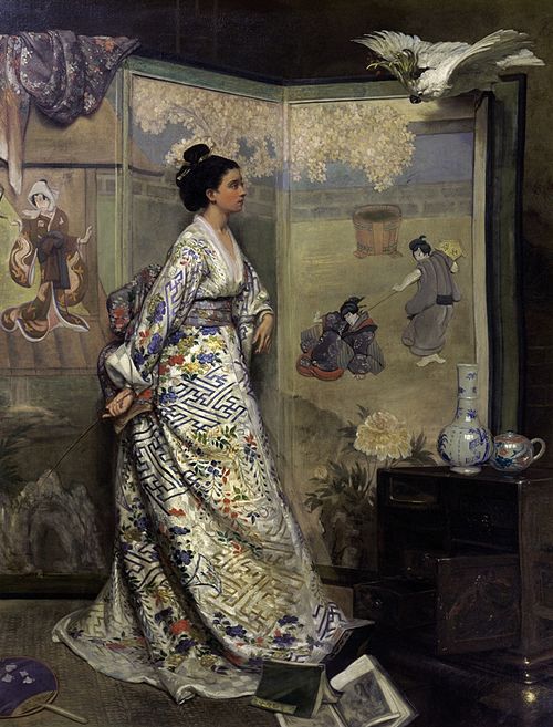 L'admiratrice du Japon, 1865, Gustave Léonard de Jonghe