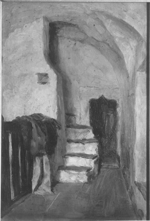 Interieur aus Tirol, 1874, Edmund Harburger