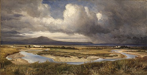 Blick auf den Campo d'Annibale bei Cannae, 1880, Edmund Kanoldt