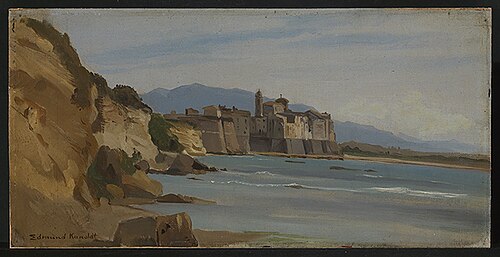 Italienisches Städtchen am Meer, 1880, Edmund Kanoldt