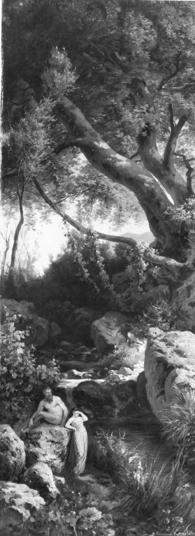 Pan comforts Psyche, 1881, Edmund Kanoldt