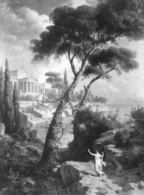 Psyche erblickt den Palast des Amor, 1881, Edmund Kanoldt