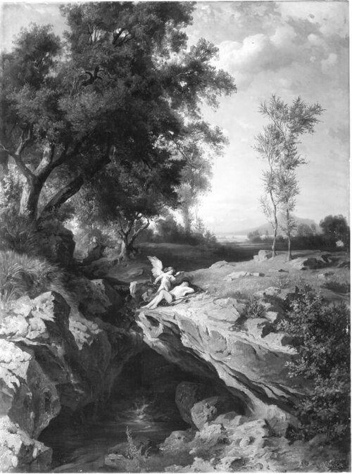 Amor findet die schlafende Psyche, 1881, Edmund Kanoldt