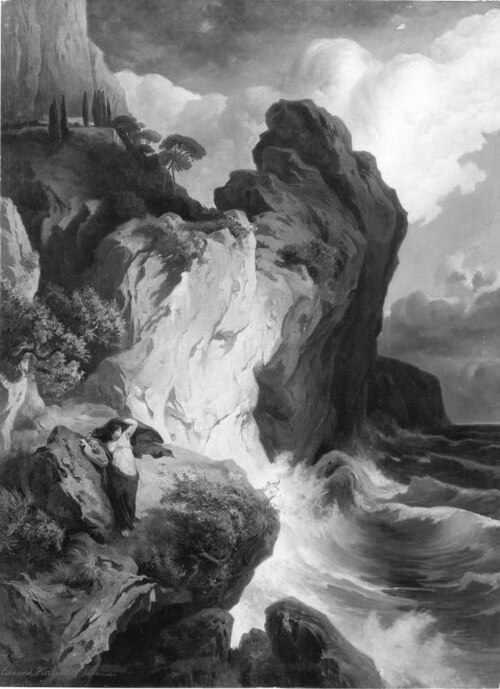 Sappho und Leukate, 1879, Edmund Kanoldt