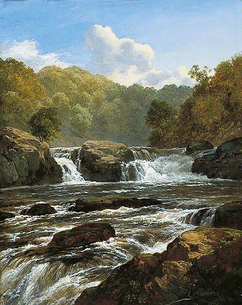 Falls on the Clyde, Bonnington Linn, 1865, Edmund Gill