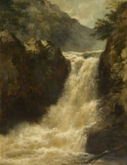 Waterfall near Pont-y-Mynach, 1872, Edmund Gill