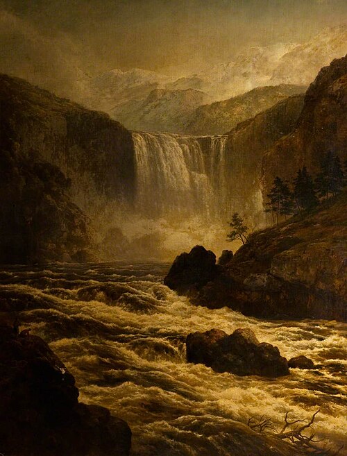 The Yellowstone Falls, Wyoming, USA, 1885, Edmund Gill