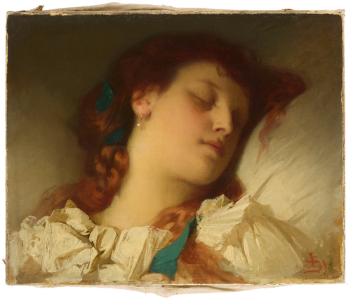Jeune fille endormie, 1890, Sebastian Luz