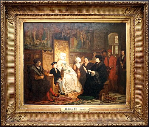Charles's childhood. A reading of Erasmus, 1863, Edouard Hamman