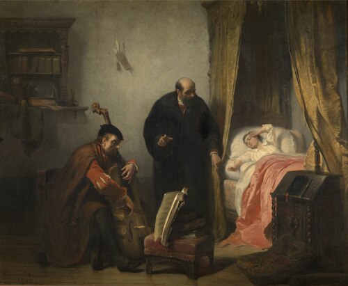 The Awakening of Michel Montaigne, 1847, Edouard Hamman