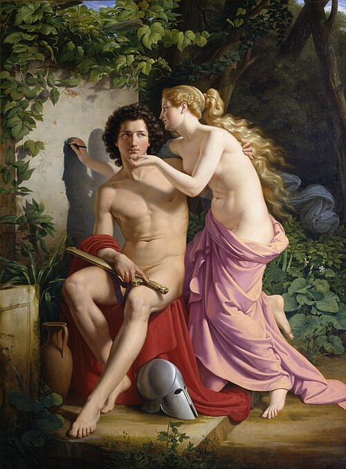 The invention of painting, 1832, Eduard Daege