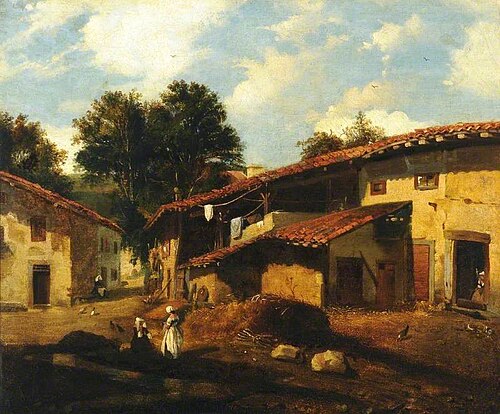 Village in Normandy, France, Noon, 1818, John Sell Cotman