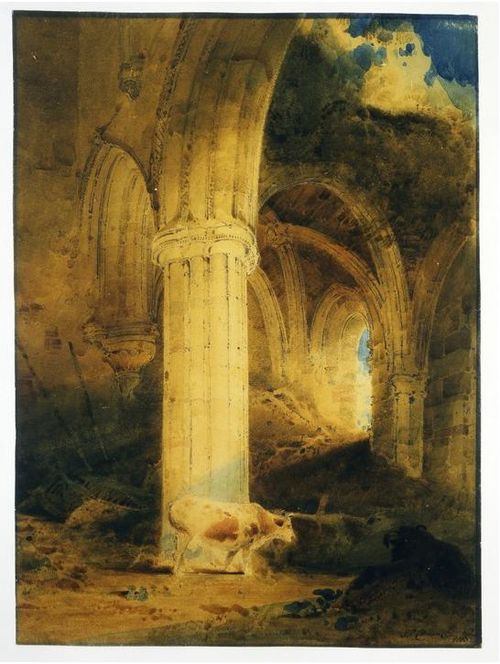 Ruines de l'abbaye de Rievaulx, Yorkshire, 1803, John Sell Cotman