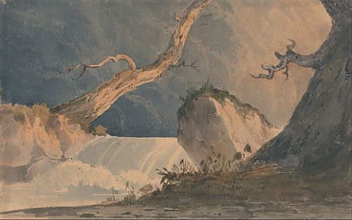 Waterfall in a Desolate Landscape, , John Sell Cotman