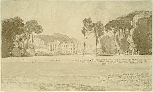 Quidenham Hall,  Norfolk, 1818, John Sell Cotman