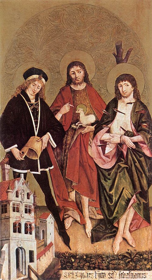 Saint Florian, Saint John the Baptist and Saint Sebastian, 1470, Ivo Strigel