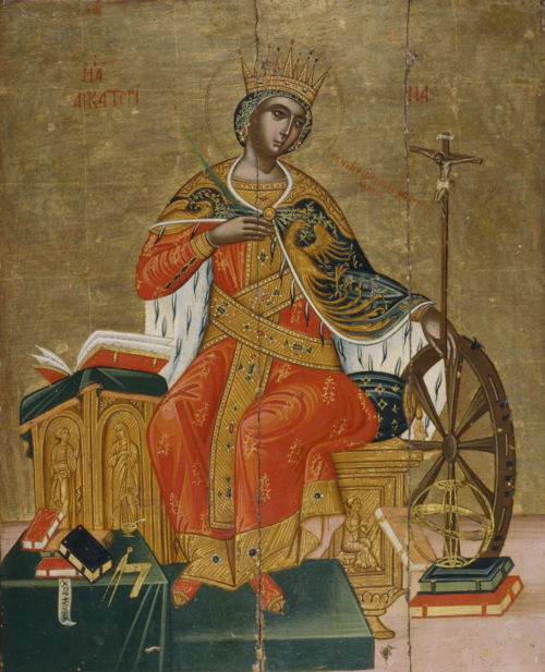 Catherine of Alexandria (Skoufos), 1660, Filotheos Skoufos
