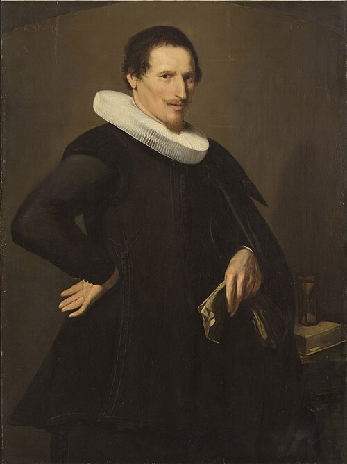 Portrait of Pieter de la Court, 1635, Pieter Dubordieu