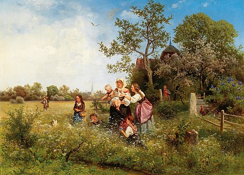 A springtime landscape, 1858, Eduard Leonhardi