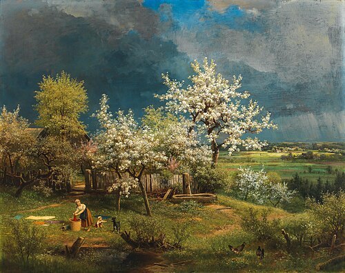 A Brewing Storm in Spring, , Eduard Leonhardi