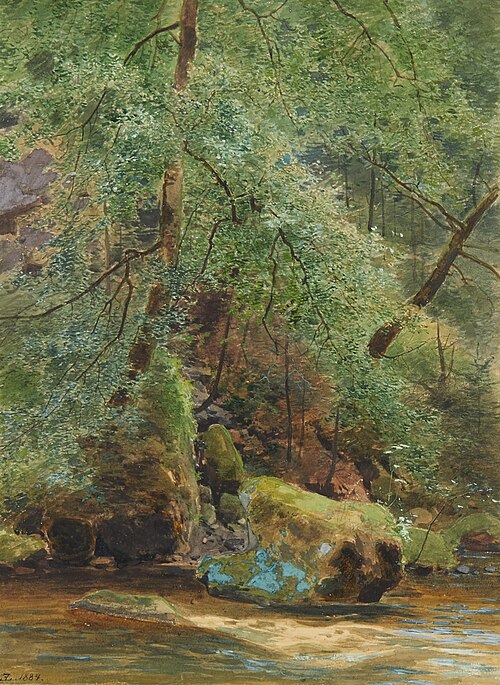 Forest stream, 1884, Eduard Leonhardi