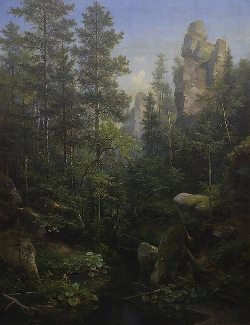 Forest solitude, 1887, Eduard Leonhardi