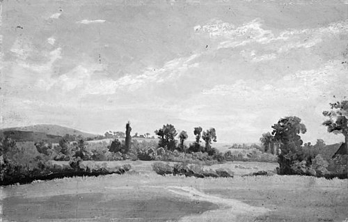 Open Landscape with Low Hills. Summer, 1872, Valentin Ruths