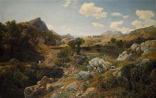 Ziegelhütten im Sabinergebirge, 1867, Valentin Ruths