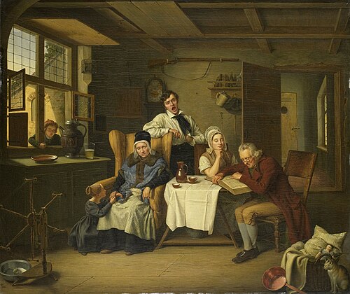 Bible Reading, 1831, Eduard Pistorius