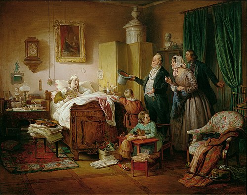 Der kranke Musiker, 1847, Eduard Ritter
