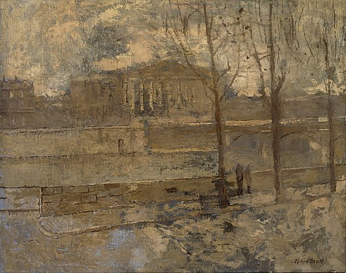 Chambre des Deputes in a Mist, 1896, Frank Edwin Scott