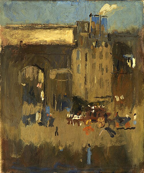 Porte St. Martin et Enterrement, 1896, Frank Edwin Scott