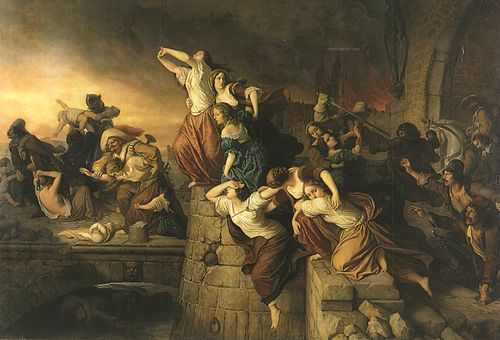 Sack of Magdeburg (The Magdeburg Virgins), 1866, Eduard Steinbrück