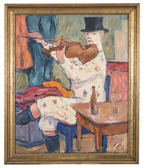A Clown Playing the Violin, 1915, Gösta von Hennigs