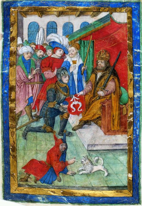 Ennoblement of the progenitor of the Odrowąż family by the Emperor, 1532, Stanisław Samostrzelnik