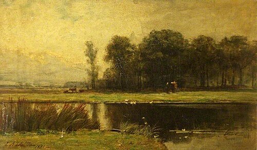 'When evening shadows softly fall', 1881, Edward Arthur Walton