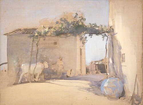 Farmyard near Florence, 1921, Edward Arthur Walton