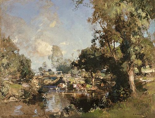The Ford, New Abbey, 1917, Edward Arthur Walton