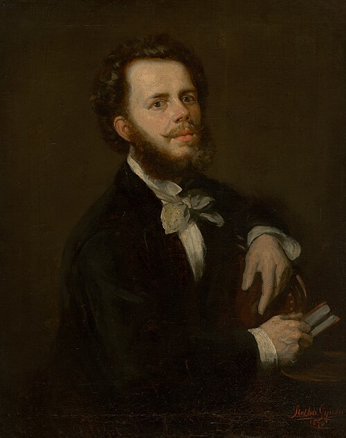 Portrait of a Young Man with Beard, 1876, Július Štetka