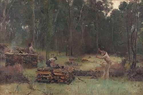 Charcoal burners, 1886, Tom Roberts
